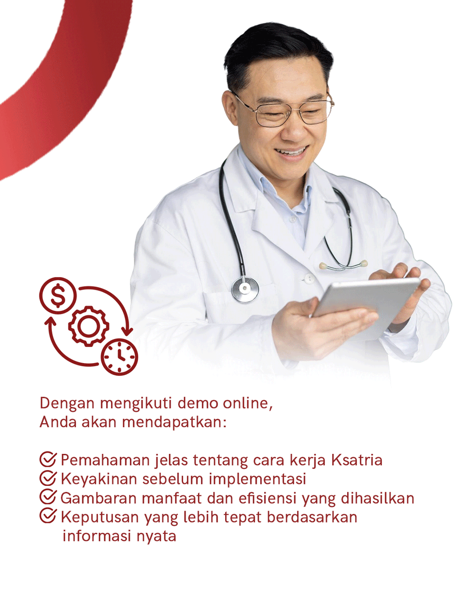 KsatriaMedical's tweet photo. Di sesi demo, Anda akan melihat:
• Antrean &amp; status pasien otomatis
• Dasbor Dokter real-time
• Administrasi lebih cepat &amp; minim error
• Integrasi BPJS &amp; IHS mulus
Lihat performanya — langsung dari sistemnya.
 Ajukan Demo Online sekarang. https://t.co/WYvADJDQgH