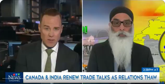 OliviaBrownew's tweet image. Disgraceful: #Khalistan leader Gurpatwant Singh Pannun, who praised Hamas and urged violence against Hindus, was featured by @CTVNews as a #Canada–#India trade “expert,” ignoring his threats and the #Khalistani movement’s violent history, including the Air India bombing.