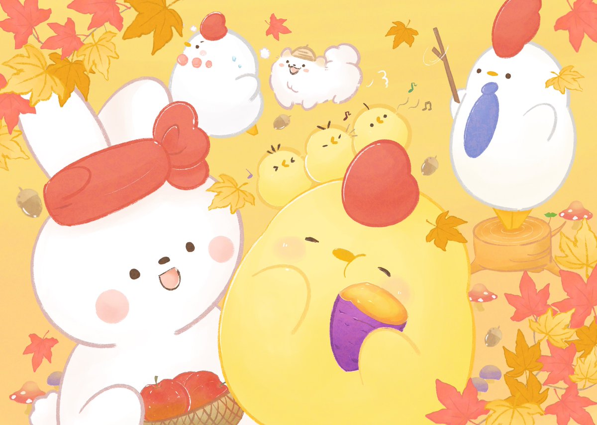 ✉️お知らせ✉️
こちらの展示会に参加しております‼︎
動物×季節のテーマ秋で描かせていただきました🍁（No.80）
#ジスター展 #イラスト

地下街セントラルパーク(名古屋)ギャラリー
本日から30日(日)まで開催されます🐥
お近くにお越しの際は、ぜひお立ち寄りください〜！