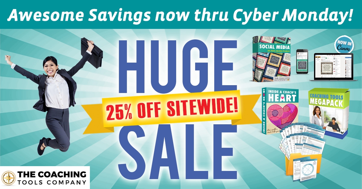 ToolsForCoaches's tweet image. 🦃 Happy Thanksgiving! SAVE 25% Sitewide Today thru Cyber Monday during our MASSIVE Coaching Tools SALE ! tools.coach/BFS2025

#CoachingTools #ILoveCoaching #CoachingToolsSale #CoachingExercises #CoachingToolsCompany #CoachingToolkits