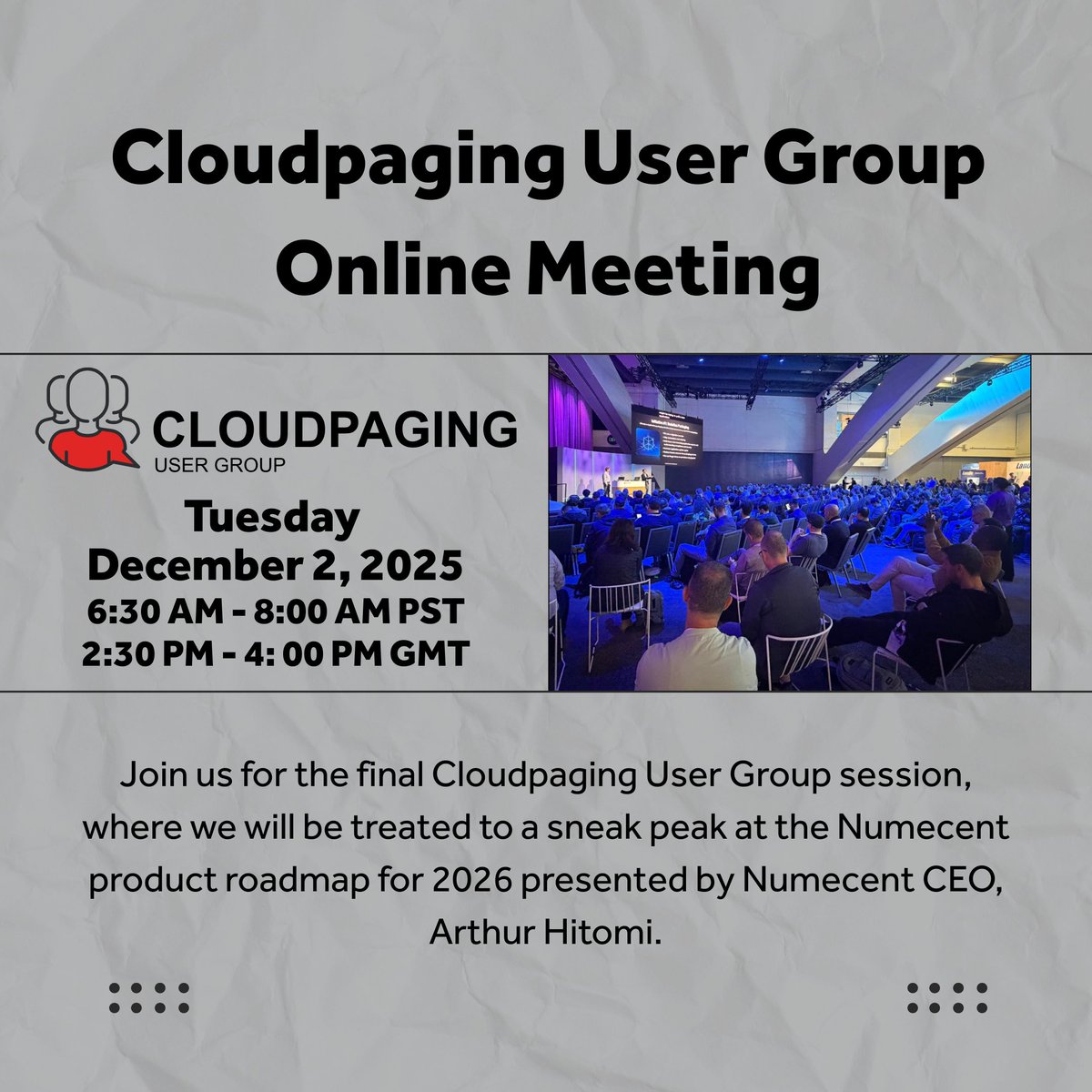 What a week at Ignite! So great to see so many new and familiar faces. 

Join us at the #Cloudpaging User Group next week to explore everything from AI Packaging updates to our CEO Arthur Hitomi providing a sneak peak at our 2026 roadmap!

Register here: hubs.la/Q03VLMrQ0