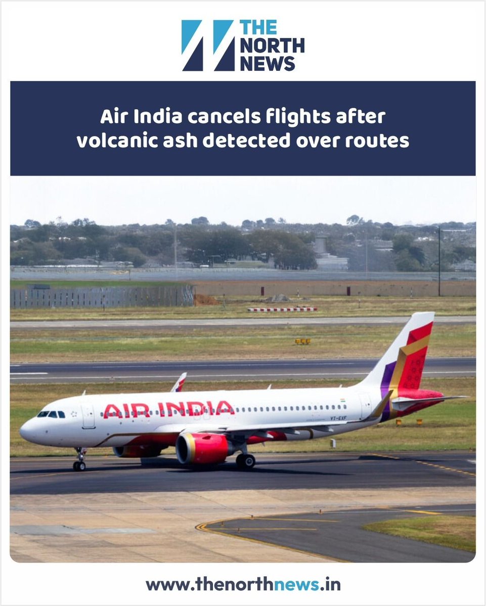 thenorthnews_in's tweet image. Air India cancels flights after volcanic ash detected over routes.

Read more: thenorthnews.in/air-india-canc…

.

#AirIndia #FlightUpdate #PassengerSafety #TheNorthNews