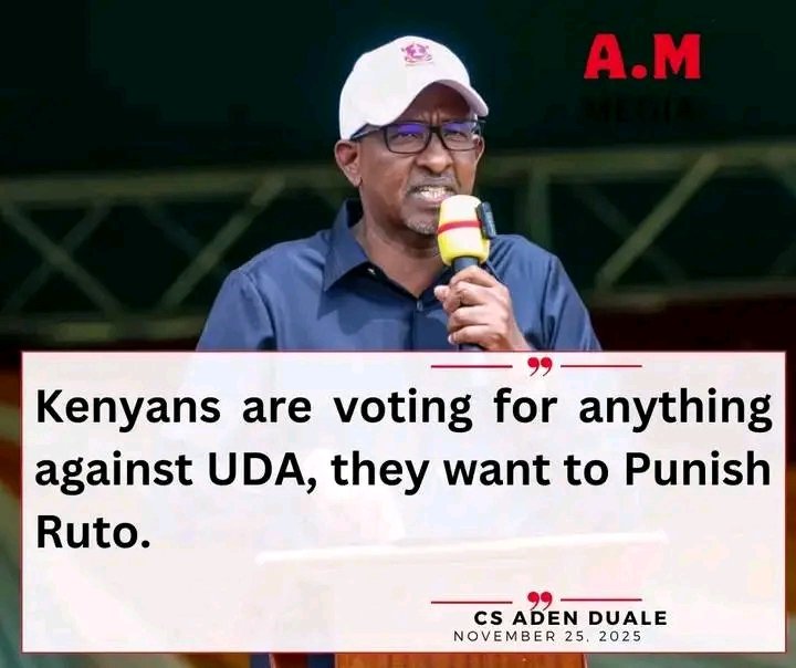 Kenyans will vote for anything else, apart from Ruto  - Aden Duale. 
Things I love to hear.