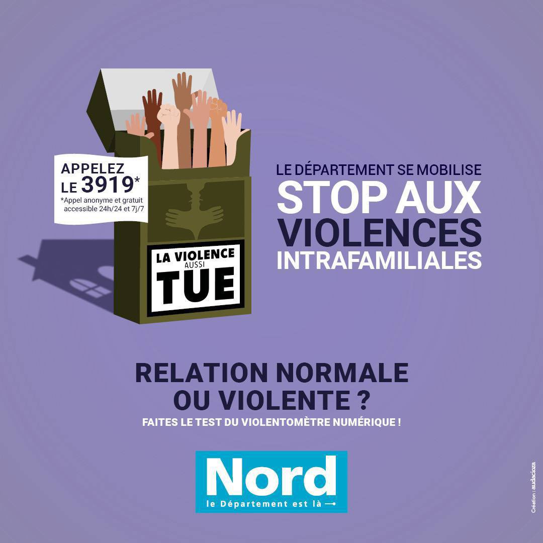 À l’occasion de la Journée internationale de lutte contre les violences faites aux femmes, je réaffirme l’engagement total du <a href="/departement59/">Département du Nord</a> contre les violences intrafamiliales. Depuis 2021, avec <a href="/AnneBoisseaux/">Anne sophie Boisseaux</a>, conseillere départementale déléguée aux VIF, une politique