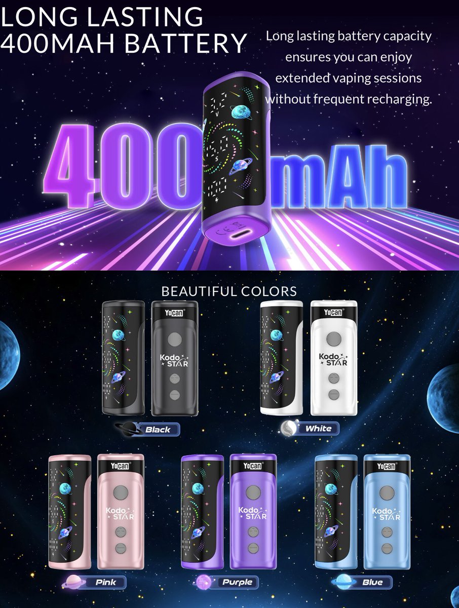 Gekiyasuitiba42's tweet image. 🎁キラキラデバイスプレゼント🎁

あなたの相棒になるデバイス🌈
Yocan Kodo Star 510 400mah

🩵水色と🟣紫色を1名ずつプレゼントにゃ🎁

🔻参加方法🔻
このツイートをリツイート♻️
このアカウントをフォロー🤝
コメントで当選率アップ⤴️⤴️

期間12月２日〆切🌕
mageneko.com