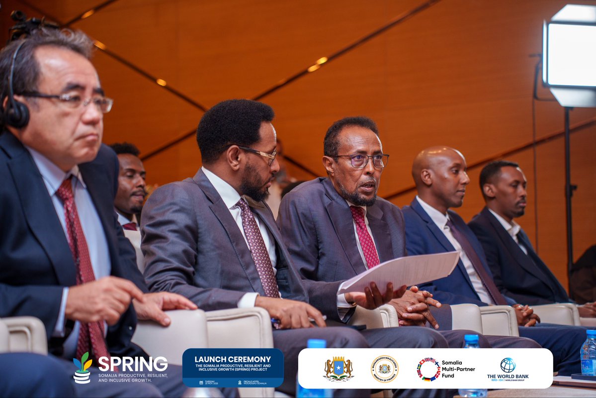 SPRING_MOF_SOM's tweet image. The event is underway. The Director General, Saleiman S. Umar, delivering opening remarks that highlight the importance of the SPRING Project and the collective effort driving Somalia’s economic transformation. #SPRINGProject #Somalia #PrivateSector #MSMEs