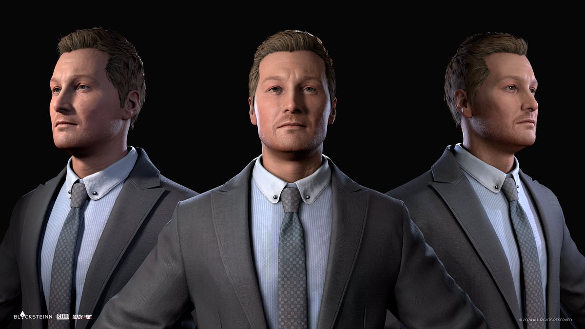 Blacksteinn's tweet image. Office worker model we created for Ready or Not

We&apos;re moving away from fantasy attire and switching to something more down-to-earth.

#ReadyorNot #VoidInteractive #GameDevelopment #3DArt #organicmodeling #characters #costumedesign #characterdesign #office #clothes
