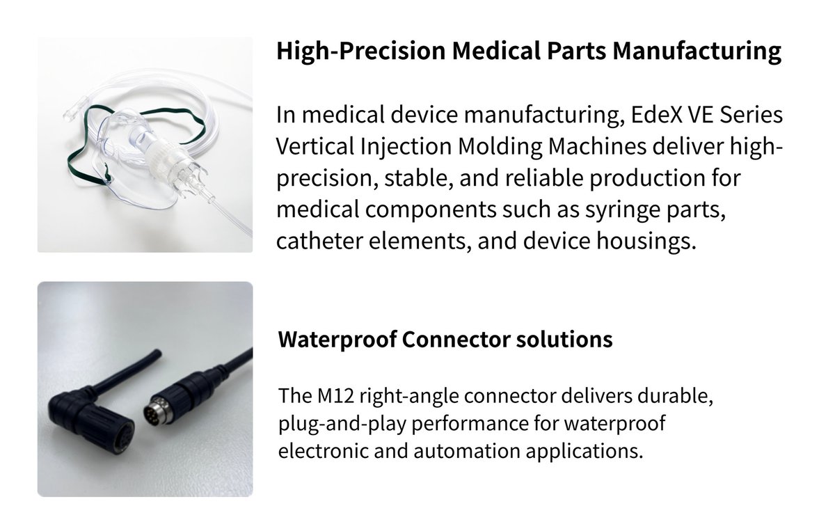 Edex_injection's tweet photo. We would like to introduce our VE Series, known for
High precision and stable performance
Vertical clamping for insert molding and overmolding
Energy-saving servo system
Compact design for efficient factory layout
https://t.co/5wkqhN4JF7
sales@edex.com.tw
#injectionmoldingmachine https://t.co/75CWOuwokH