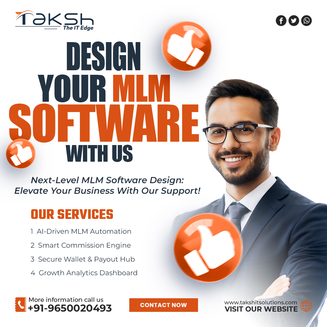 official_taksh's tweet image. Unleash the true potential of your MLM business!
Secure wallet system, real-time payouts, automated commission engine &amp;amp; smart analytics all in one powerful platform.

📞 +91-9650020493
🌍 takshitsolutions.com

Let’s build success together!

#MLMSoftware  #MLMCompany #TakshIT