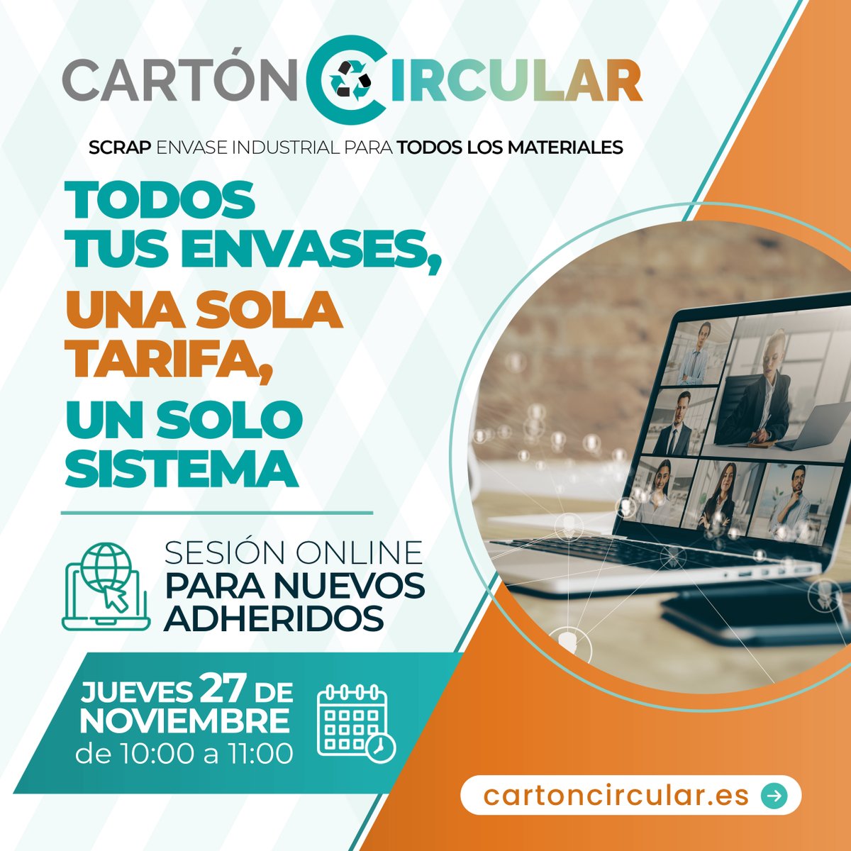 Carton_Circular's tweet image. ¿Dudas sobre cómo cumplir con la normativa de envases? ¿Aún no estás adherido a un #SCRAP?
Apúntate a nuestro #webinar gratuito y descubre cómo cumplir tus obligaciones de forma sencilla.

📅 27 de noviembre | 🕒 10:00–11:00
🔗 zoom.us/meeting/regist…

#CartónCircular
