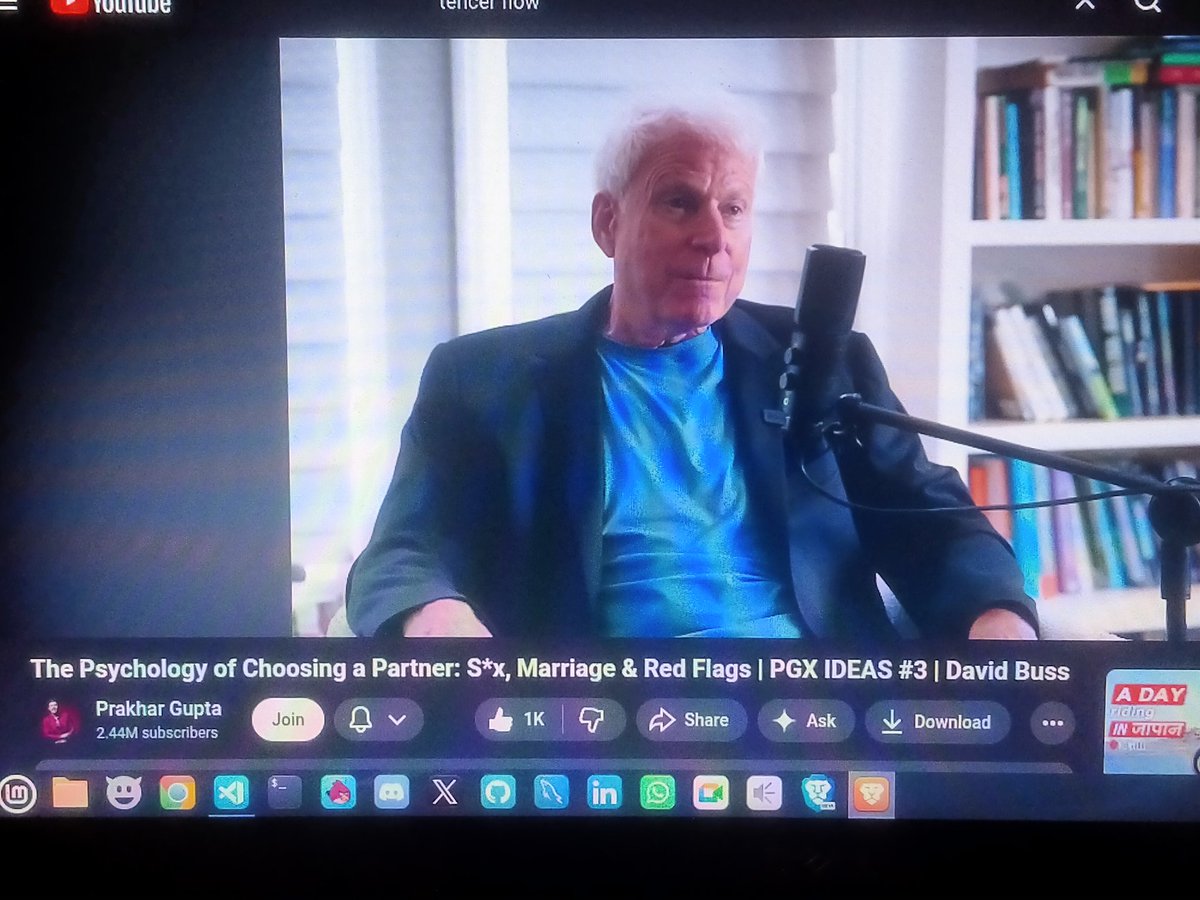 PrathEffect's tweet image. Watching @prvkhvr  Prakhar and @ProfDavidBuss discuss psychology and evolution like it’s light bedtime talk.
Meanwhile I’m 21, still learning the basics and acting like I totally ‘get’ everything.
Yeah, bro… mastering life one confused nod at a time.😁
