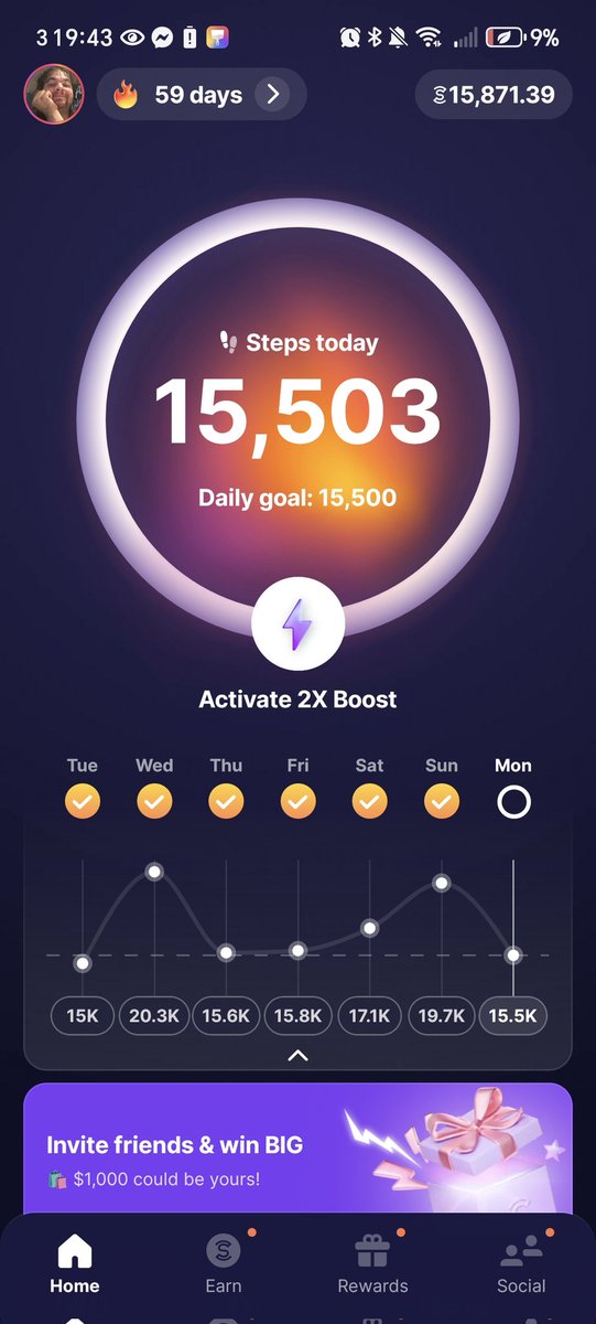 AndyWat41738605's tweet photo. @SweatEconomy I'm consistently hitting over 15k per day which I'm really pleased with but  why does it estimate it should be over 26k by now for one sweat when it's not even one third of that needed? What happened? https://t.co/L4S40AiwAd