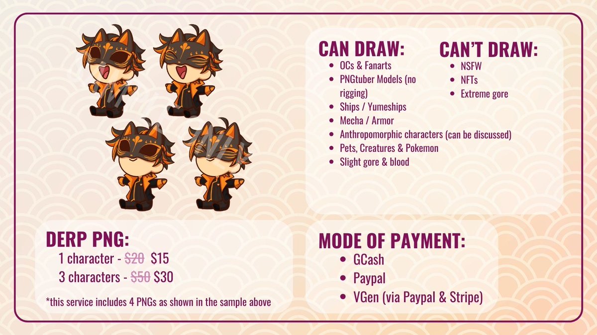 ✨Commissions Open [CHRISTMAS SALE!]✨

It's that time of the year! All services are 40% OFF from NOV 25th to DEC 25th.

DM me if interested or check out my VGen! (link in bio) commissioning me on vgen will help me greatly for getting verified 🥺

#commissionsopen #VGenComm