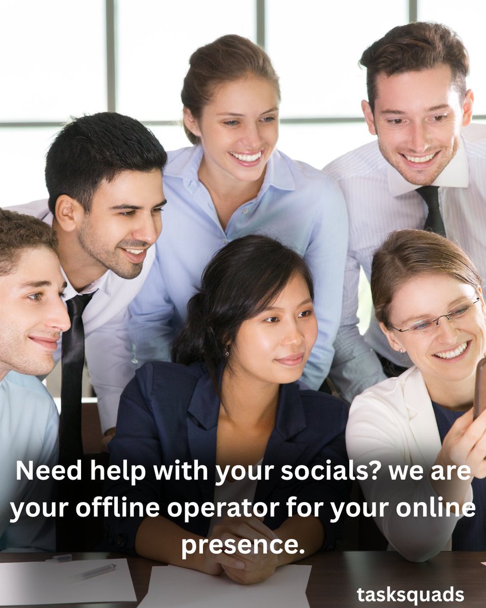 tasksquads's tweet image. Struggling to keep up with your socials? 📱
TaskSquads becomes your offline operator for your online presence.
But here’s something to think about…
👉 Which social media task would you outsource first?

#TaskSquads #VirtualAssistant #SocialMediaHelp #SmallBusiness