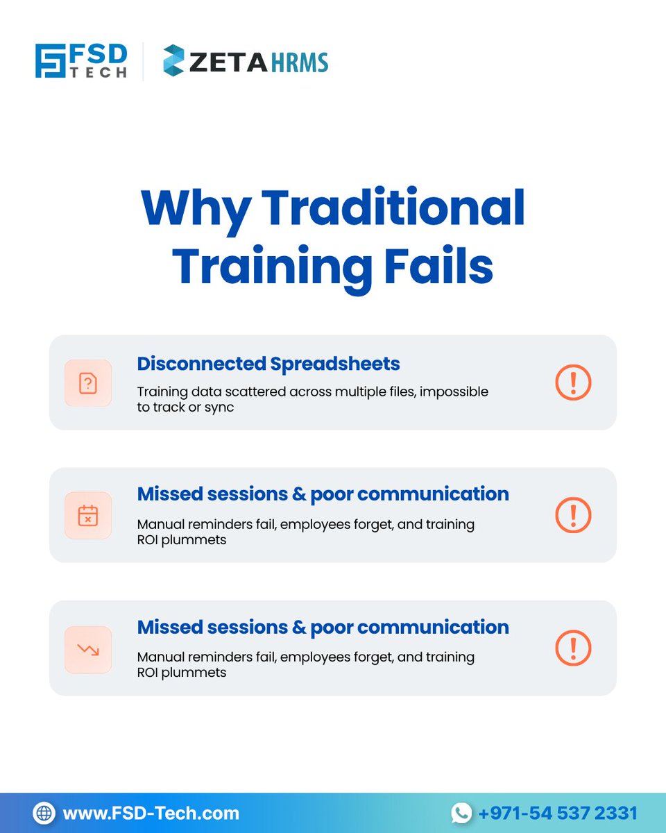 FsdTechnologies's tweet image. Training doesn’t have to be manual.
Zeta HRMS automates scheduling, attendance, feedback, certificates, and analytics — all in one place.

Smarter training. Better performance.

Blog: blogs.fsd-tech.com/zeta-hrms-trai…

#ZetaHRMS #HRTech #EmployeeTraining #LMS #Upskilling #HRSoftware