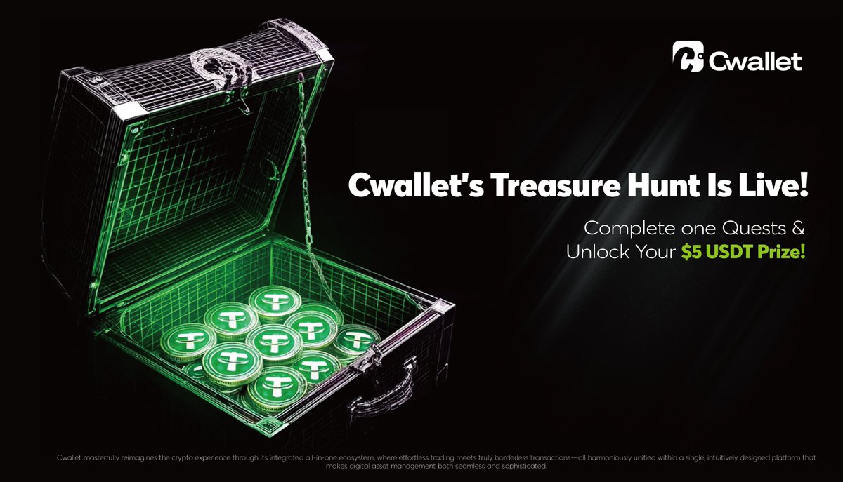 CwalletOfficial's tweet photo. 🚀 Cwallet Alpha Quest is LIVE!
A new round of epic tasks is here.
Complete any quest and claim your 5 USDT - Bonus!
Join Discord for more details: https://t.co/TOTUhZjJG7
Check the announcements to get started!
#Cwallet #AlphaQuest #USDTBONUS