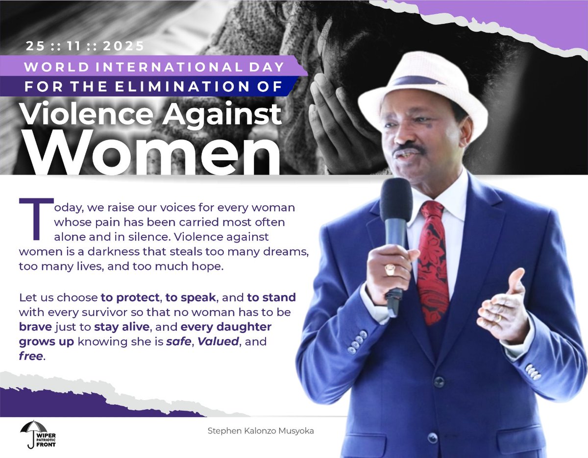 Today, we raise our voices for every woman whose pain has been carried most often alone and in silence. Violence against women is a darkness that steals too many dreams, too many lives, and too much hope.

Let us choose to protect, to speak, and to stand with every survivor so