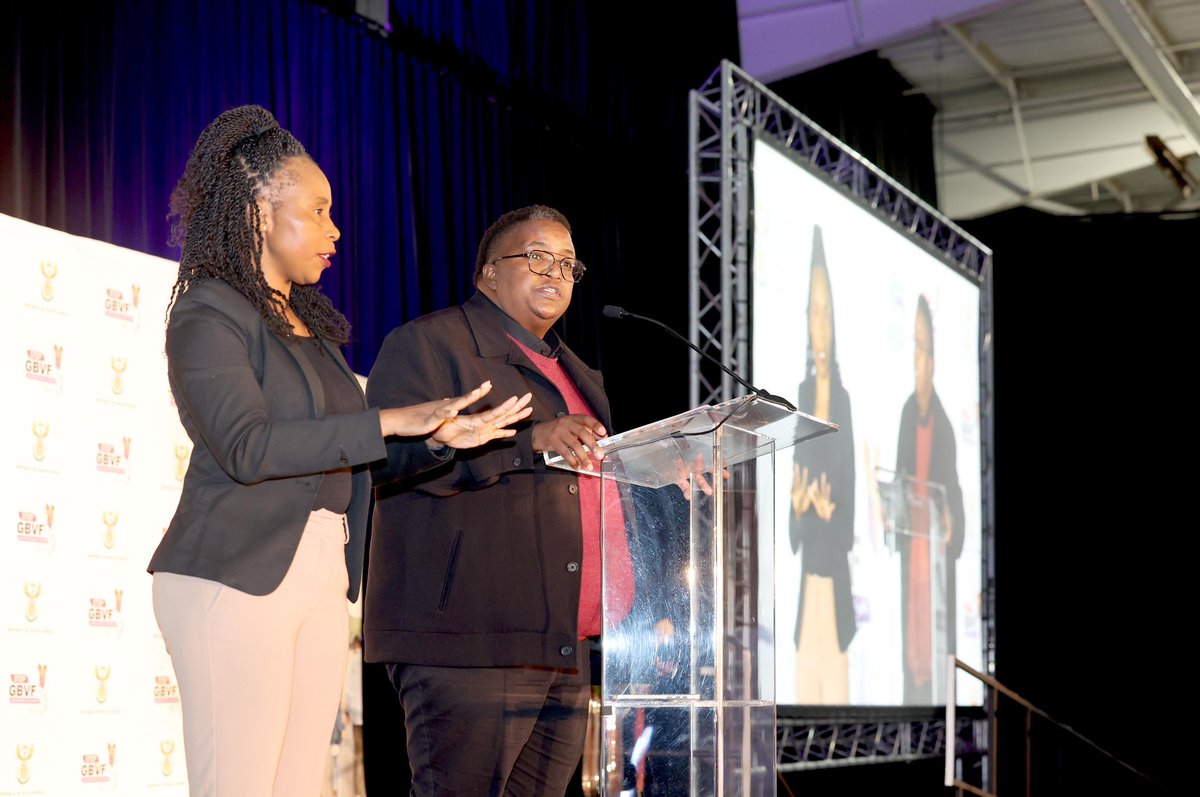 🎤 Deputy Minister <a href="/msletsike/">Hon Mmapaseka Steve Letsike, MP 🇿🇦🏳️‍🌈 🇵🇸</a> delivers the opening remarks at the launch of 16 Days of Activism for No Violence Against Women and Children.

Under the 2025 theme “Letsema: Men, Women, Boys and Girls Working Together to End GBVF,” the call is clear.

#16DaysOfActivism 
#EndGBVF