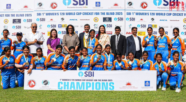 PTI_News's tweet photo. PHOTO | Reliance Foundation chairperson Nita Ambani congratulates the Indian blind women’s cricket team on winning the inaugural Blind Women's T20 World Cup, saying, “Our girls in blue have made us proud once again. India’s visually impaired women’s cricket team has shown that true vision comes from the heart. Their triumph is a victory of courage, resilience and an unbreakable spirit. They have lit a path of hope, possibility and inspiration for millions. My heartiest congratulations to them and their families.”

(Source: Third Party)