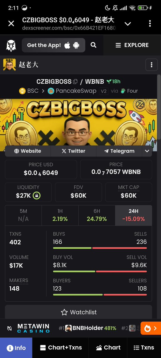 Shadowsyntaxog1's tweet image. All updates done ✅😉
Dex ✅
Website ✅
Banner ✅
Socials ✅

60k mc ✅

Ca: 0x66B421EF1680E265c48B9A500736CC3C8fa74444

100k mc coming 🌝✅
#NewCoin
#BNBChain #BNB