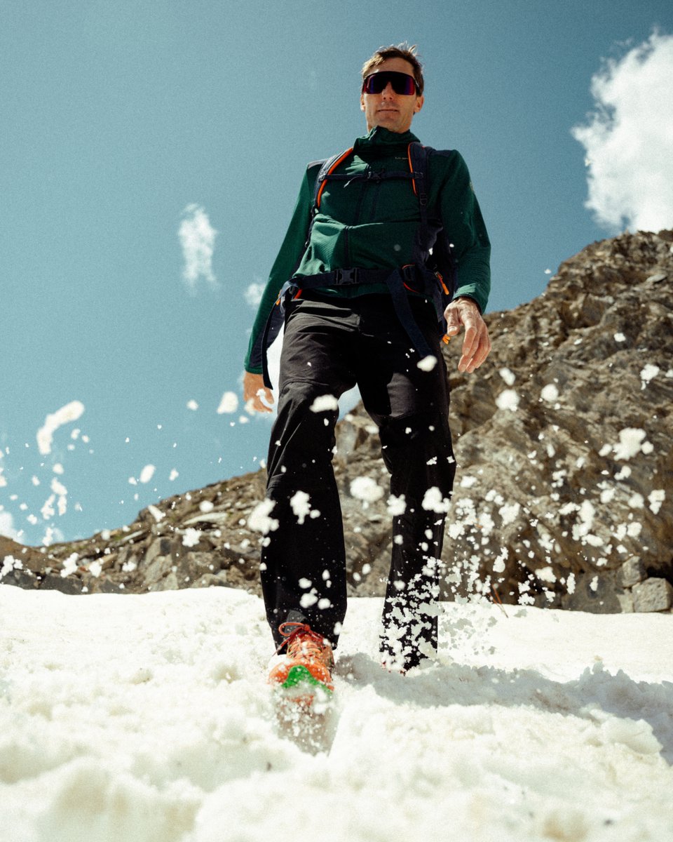 Polartec's tweet image. The mountain doesn’t care how strong you are.
It just asks: how much further will you go?

Stay warm. Stay dry. Stay moving.
Polartec® Power Grid™ + @Sportiva: made for altitude.