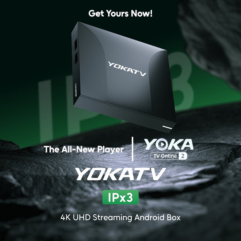 yokatvofficial's tweet image. 🔥 The All-New YOKATV IPx3
 ✔ Next-Gen Performance with S905X5M
 ✔ 4K UHD Streaming
 ✔ Faster Navigation &amp;amp; Smooth Playback
 ✔ Smarter, Sleeker, and More Powerful
Learn more: yokatv.com/products/yokat…
#YOKATV #IPx3 #AndroidTVBox #4KStreaming #SmartTVBox #HomeEntertainment #tvbox