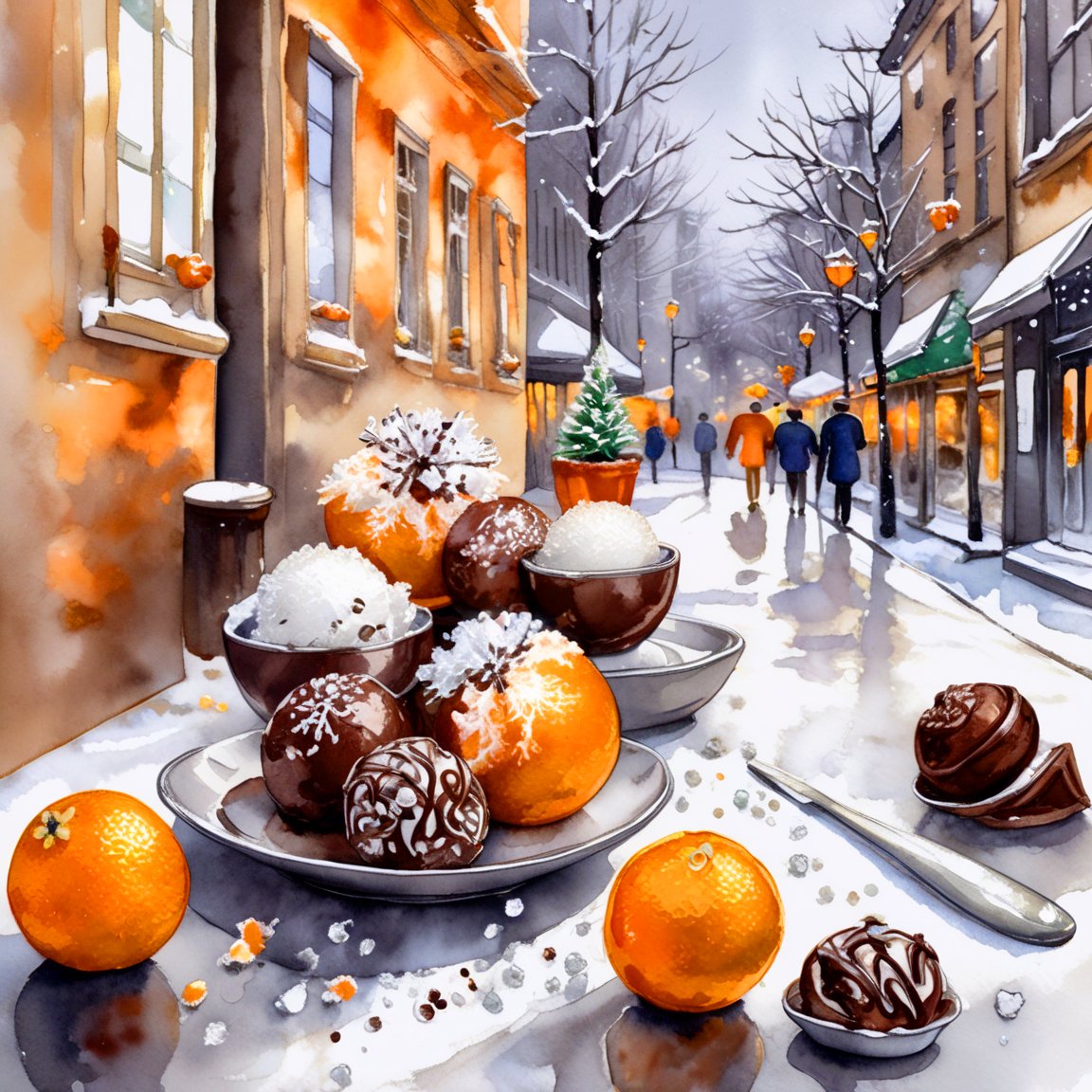 andy_corah's tweet image. Cobblestone Chocolate Dreams 🍫

The city buzzes in a muffled hush,
While velvet truffles hold a silent rush.
#digitalart #ChocolateLover