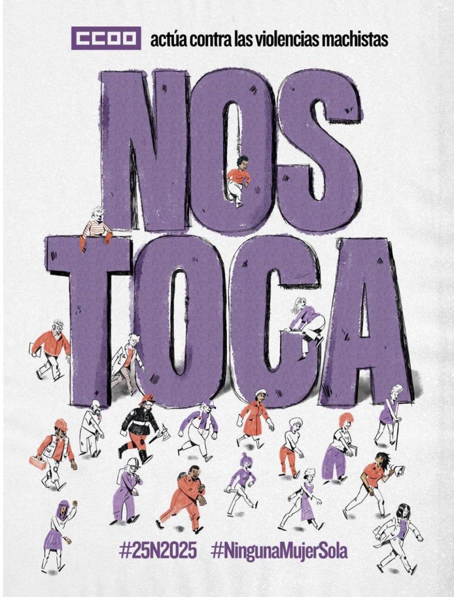 🟣 La FSS-CCOO: compromiso firme y activo con la eliminación de todas las formas de violencia contra las mujeres 

👉🏻 La negociación colectiva es una herramienta clave para avanzar

sanidad.ccoo.es/noticia:742889…

🫴🏼 Este 25N, #NosToca