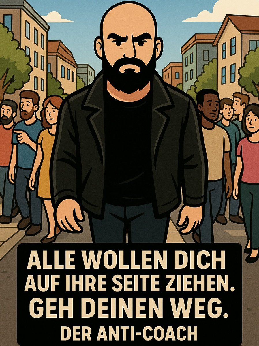 DerAntiCoach's tweet image. Kapitel 0 – Der Weg beginnt hier.

Alle wollen dich auf ihre Seite ziehen. Familie, Religion, Szene, Politik, Ideologien, Trends, Coaches, Gurus.
Jeder erzählt dir, was „richtig“ ist. Jeder weiß angeblich, wie du leben sollst.

Hier ziehe ich die Grenze.

Diese Reihe ist kein…