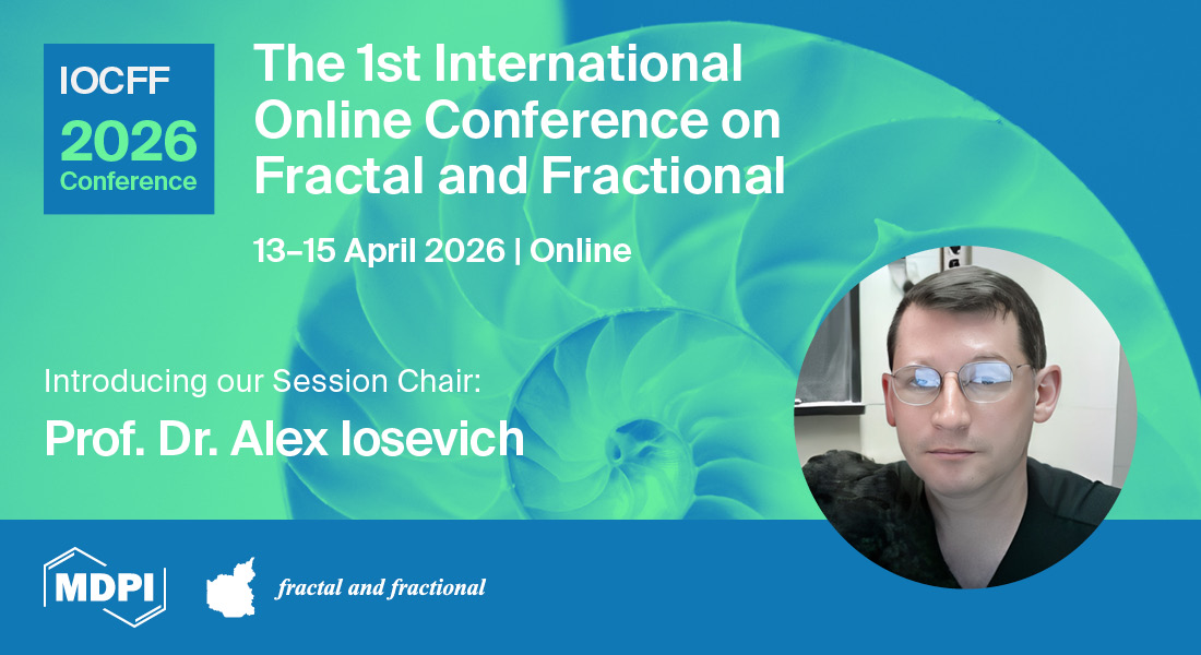 Fractal_Fract's tweet image. 🌟Session Chair spotlight for #IOCFF2026!
 🎓Prof. Dr. Alex Iosevich (Univ. of Rochester, USA) will chair Session 6: Fractal Geometry: Mathematical Foundations and Real-World Applications.
 
Submit your abstract by 12 Dec: sciforum.net/event/IOCFF2026
#FractalGeometry