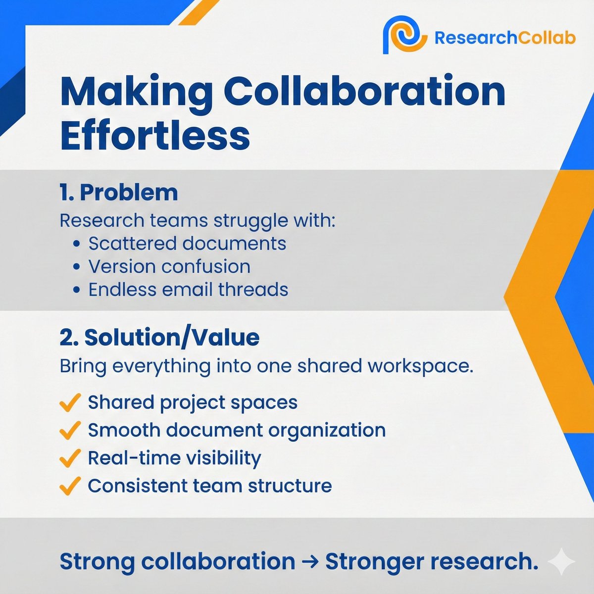 ResearchCollab_'s tweet image. One of the biggest blockers in research isn’t the ideas; it’s coordinating with co-authors.

Clear structure.
Less version chaos.
Better alignment.

Teamwork becomes much smoother when everything stays organized.
#AcademicTwitter #ResearchTools