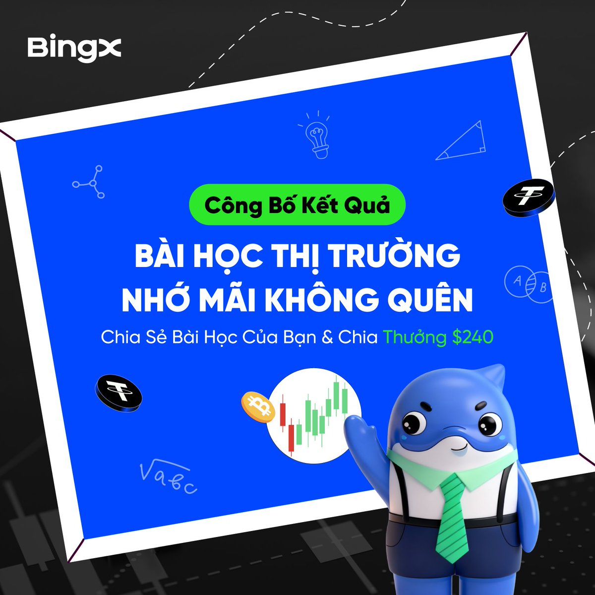 BingXVietnam's tweet image. [KẾT QUẢ] #MINIGAME BÀI HỌC THỊ TRƯỜNG

Xin chúc mừng các bạn có tên trong danh sách sau đã may mắn nhận quà từ minigame của BingX Tiếng Việt.

03 Giải &quot;Bài Học Ấn Tượng&quot; - $10
➤ @vincent295177
➤ @GoodBoi07845937
➤ @Trung489anh

07 Giải &quot;Tri Ân May Mắn&quot; -…