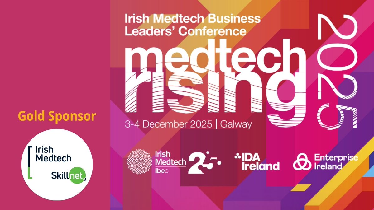 MedtechSkillnet's tweet image. #MedtechConnect, #MedtechRising Conference and #MedtechAwards hosted by @IrishMedtech   @Entirl and @IDAIRELAND  take place on 3rd-4th December, proudly sponsored by @MedtechSkillnet. Book your ticket at medtechrising.ie

#MedtechSkillnet #Funding #Skills #TalentToThrive
