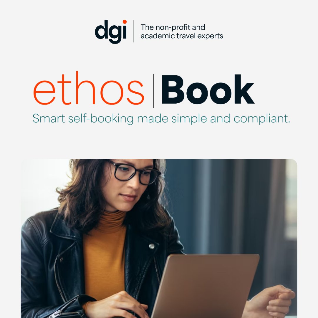 ethosBook is our smart self-service travel platform built for not-for-profits. Plan, book, and manage trips easily with streamlined tools, great-value options, and built-in policy compliance. 

More: ow.ly/JYi250XwMkE

#DGI #TravelTech