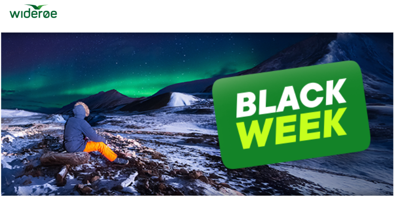 TALPoland's tweet photo. BLACK WEEK w Wideroe, teraz niższe ceny do najpiękniejszych miejsc świata!
Gotowy na kolejną przygodę? Wyprzedaż trwa tylko przez krótki czas więc nie czekaj zbyt długo! 
Promocja dotyczy wybranych tras i kończy się w poniedziałek 01.12.2025 o 23:59. Podróżuj do 31.08.2026 r. https://t.co/Ks6PMYv6O3