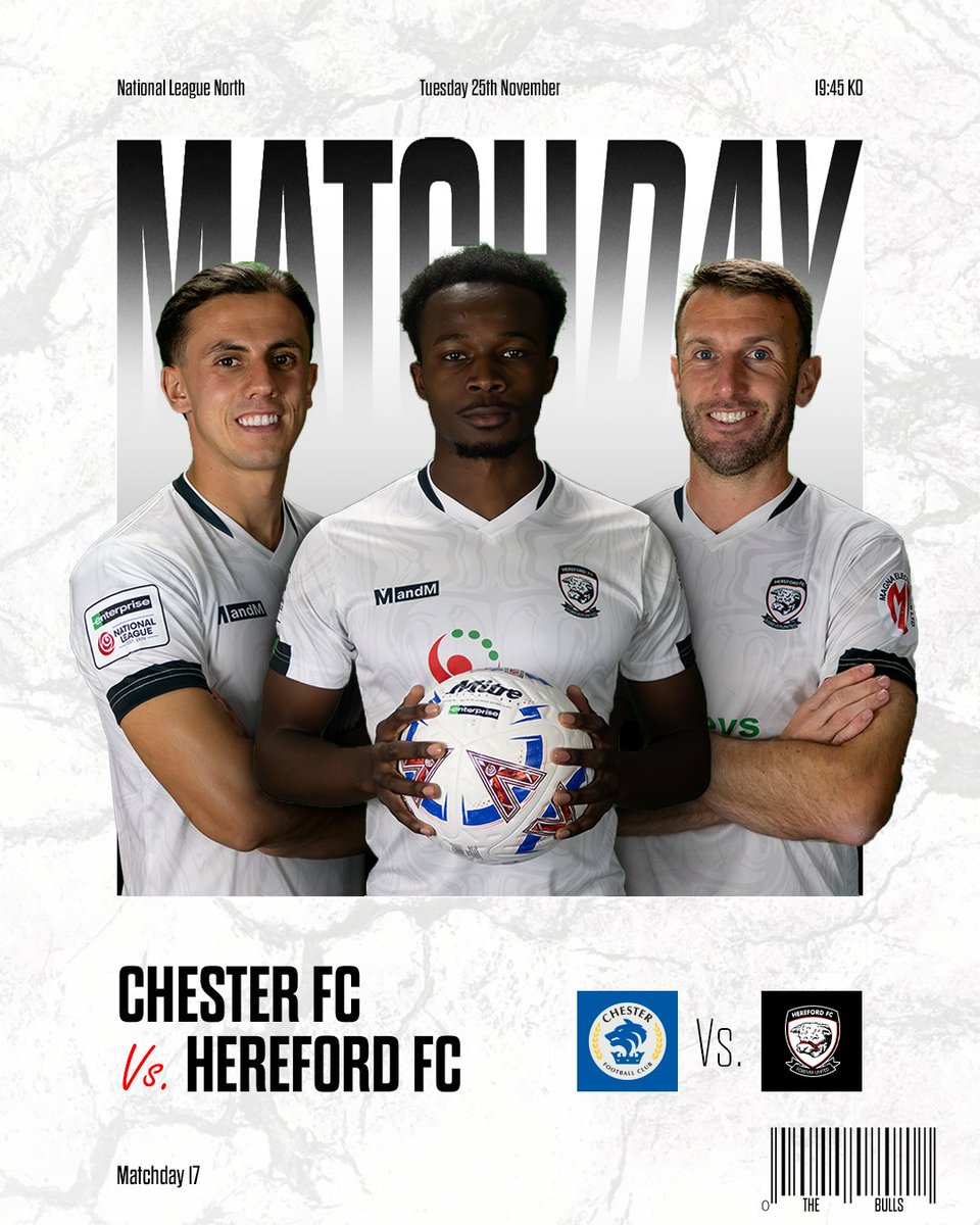 It's Matchday 👊

🆚 Chester FC
🏟️ The Deva Stadium
🕒 19:45
📲 herefordfc.co.uk/match-live/
📻 Radio Hereford FC
🏆 The National League North

#COYW | #CHEHER | West Mercia Air Conditioning Ltd