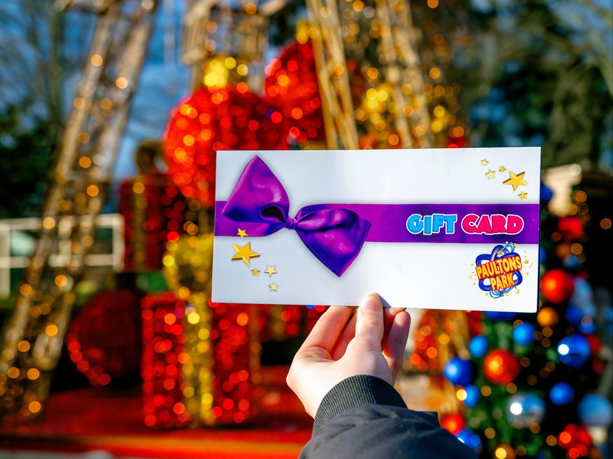 PaultonsPark's tweet photo. Are you still looking for the perfect Christmas present? We’ve got you covered! 🎁✨ 
Paultons Park gift cards are the ultimate gift for anyone dreaming of the BEST. DAY. EVER! 🎢🎉
Give the gift of magical memories this Christmas, excitement guaranteed! 🌟 https://t.co/JyjYFlJkYM