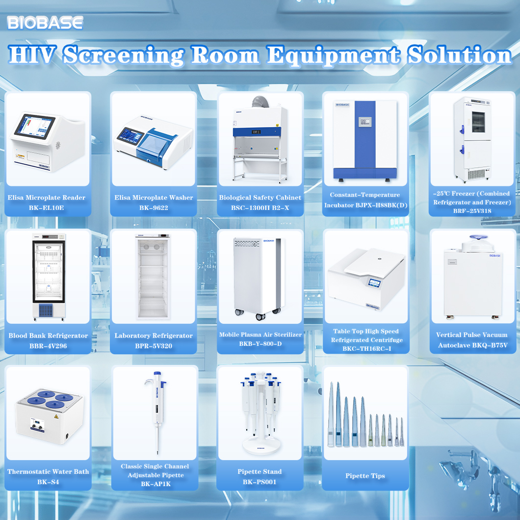 BIOBASE_CHINA's tweet image. BIOBASE provides a full HIV Screening Room Equipment Solution—ensuring biosafety, accurate testing, and efficient workflow.
#HIVTesting #HIVScreening #BIOBASE #MedicalDevices #LaboratoryEquipment #PublicHealth #GlobalHealth #Diagnostics #HealthcareTechnology #ClinicalLab