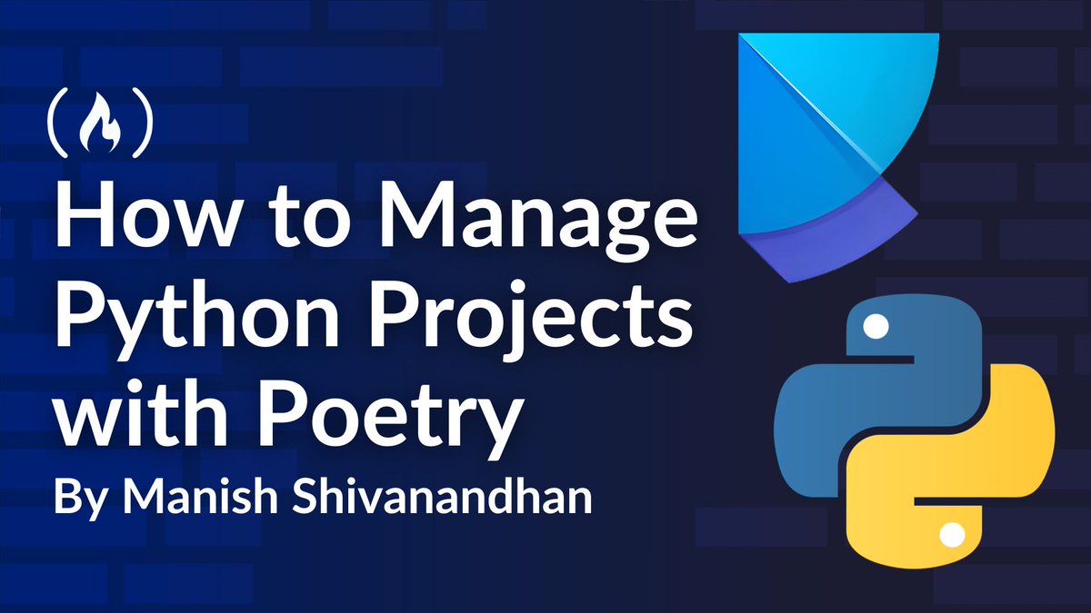 freeCodeCamp's tweet image. Managing your Python projects can get complicated, especially as they grow.

So in this guide, @manishmshiva shows you how to use a helpful open source tool called Poetry.

He shows you how to set it up, how its pyproject.toml file works and what it does, and compares Poetry to…
