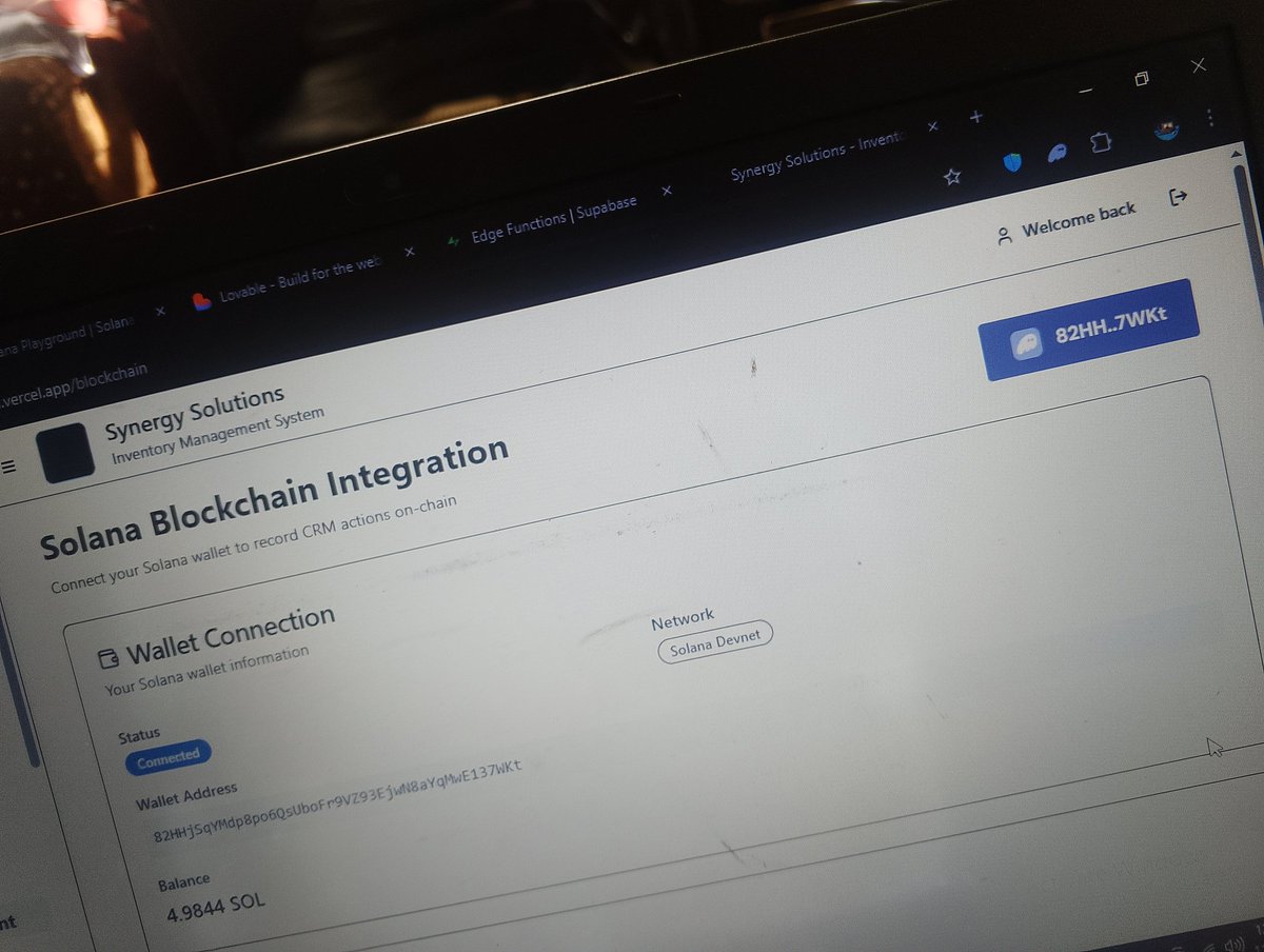 <a href="/Synergycorpp/">Synergy Solutions LLC</a> 
Wallet connection on Solana Devnet is a success 
#react #WebDevelopment #SolanaMemeCoins