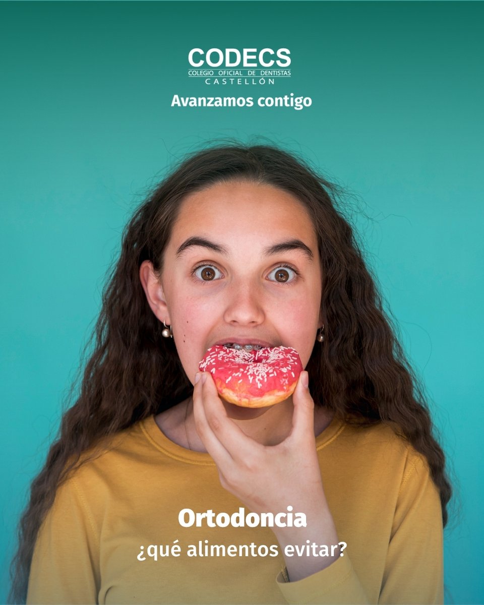 codecs_'s tweet image. 😬🦷 Si llevas ortodoncia, vigila lo que comes
🚫🍬🥜 Evita los alimentos muy duros, pegajosos o demasiado crujientes: podrían dañar los brackets, los ataches o botones para los elásticos
#tratamientosdentales #tratamientodeortodoncia #sóloenmanosdeldentista