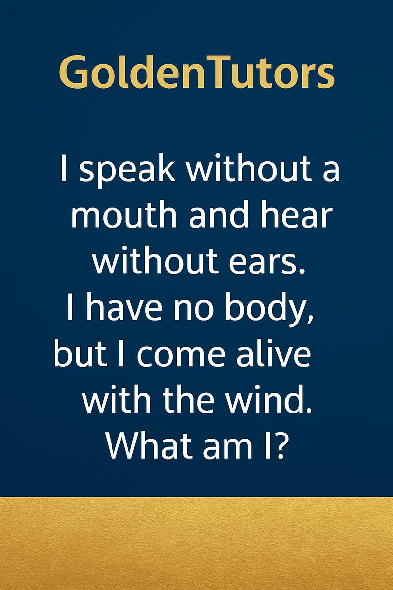 goldentutors_'s tweet image. Brain Teaser Time!
Did you figure this out?
Answer: Echo 🔊

Keep your brain sharp. more puzzles loading…
Follow GoldenTutors for daily brain workouts! 💡

#GoldenTutors #BrainTeaser #LearningIsFun #RiddleOfTheDay #StaySharp