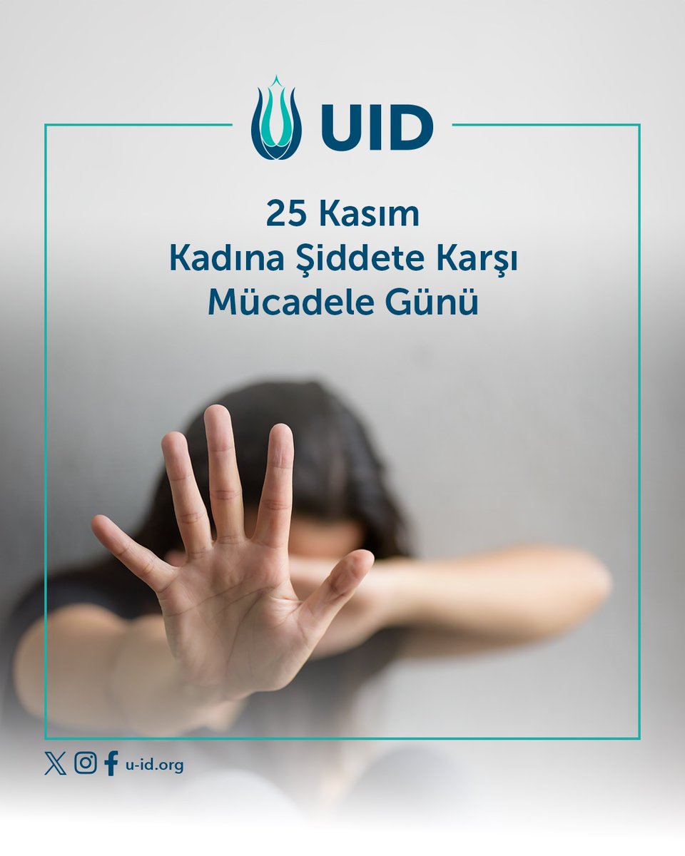 U_I_D's tweet image. 25 Kasım

🇹🇷 Kadına Yönelik Şiddete Karşı Uluslararası Mücadele Günü

25 Kasım, kadına yönelik şiddetle mücadelede farkındalık oluşturmak, önleyici adımları güçlendirmek ve toplumsal bilinci artırmak için önemli bir tarihtir.
Bu vesileyle, tüm kadınların güvenli, adil ve eşit bir…