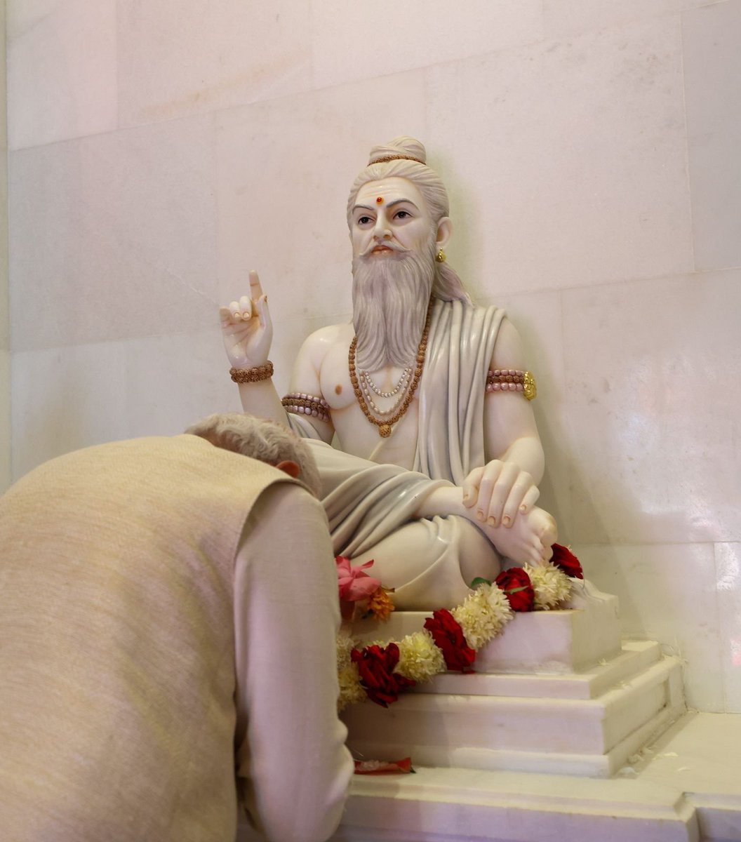 narendramodi's tweet image. Today, before the Dharma Dhwajarohan Utsav at the Shri Ram Janmabhoomi Mandir in Ayodhya, I was blessed with the opportunity to pray and seek blessings at the Sapt Mandir complex within the temple premises.