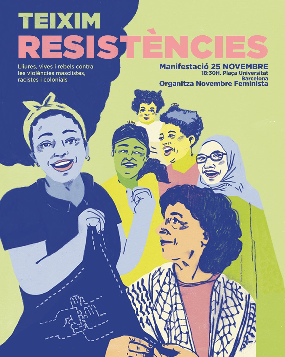 Avui teixim resistències als carrers 💜🔥✊🏾.
Lliures, vives i rebels contra les violències masclistes, racistes i colonials.
📍 18:30h · Plaça Universitat
Ens organitzem, ens cuidem i lluitem juntes fins desmuntar el patriarcat.
#TeiximResistències25N #25N2025
