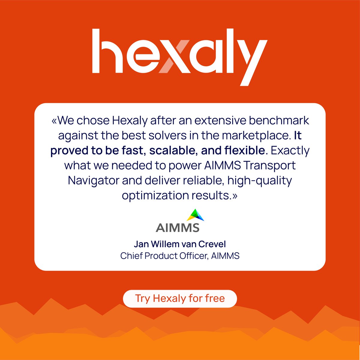 _Hexaly's tweet image. 🚛 Transport Optimization with AIMMS &amp;amp; Hexaly 

AIMMS, provider of supply chain design &amp;amp; planning solutions, partnered with Hexaly to power its latest innovation: Transport Navigator. 

 🔗hexaly.com/customers/aimm…

 #ORMS