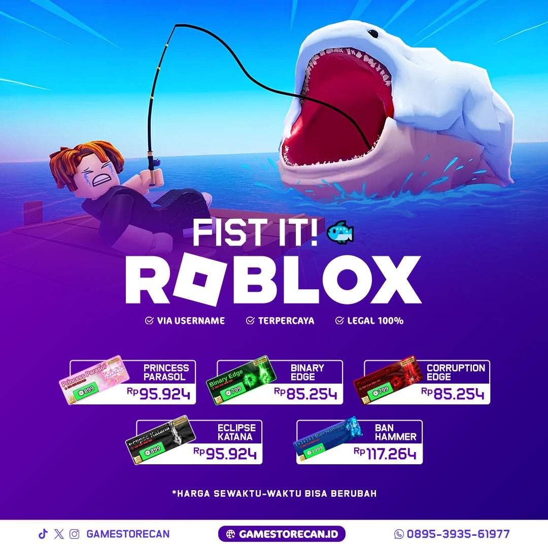 gamestorecan's tweet image. Selalu update terbaru ready Limited Skin Memancing biar makin kece😎

#robloxmeme #topuproblox #topuprobloxaman #topuprobloxindonesia #robloxindonesia #robloxavatar #robux #topuprobux #robuxindonesia #robloxfistit
