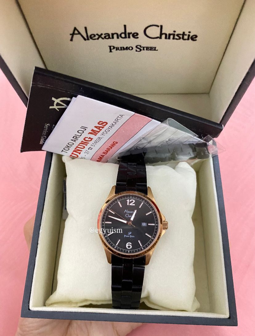 egyuism's tweet image. hii, aku mau jual jam tangan wanita alexandre christie, fullset original (surat-surat lengkap) ukuran 24mm, open at 550k and negotiable yaa. yg di jogja bisa cod jugaa
#zonajajan #zonauang #jamtangan #alexandrechristie #nego #jogja #codjogja
