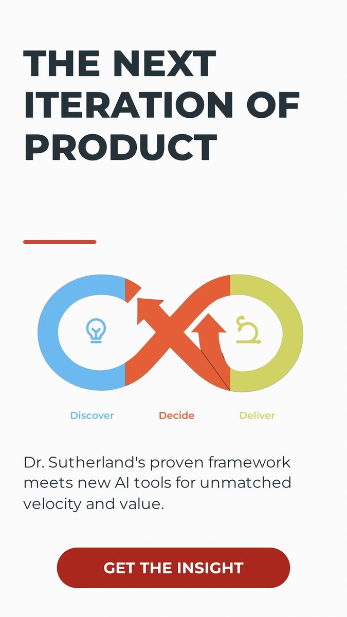 jvsmanagement's tweet image. The next iteration of product is here.
Dr. Sutherland’s framework + AI creates a sharper loop: Discover → Decide → Deliver—with more value, faster.

Get the insight →

#AgileIntelligence #ScrumAtScale #Agile #AIProductDevelopment #ProductThinking #Velocity