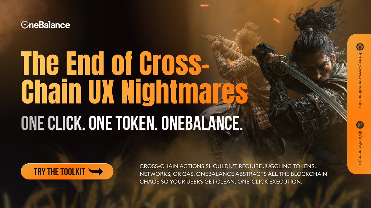 _CryptoNotes_'s tweet image. Stop jumping through hoops.

Using any token on any chain should be a one-click action. The tech should serve you, not the other way around.

@OneBalance_io cutting through the blockchain complexity to make this your new reality.
Simple. Direct. Powerful.